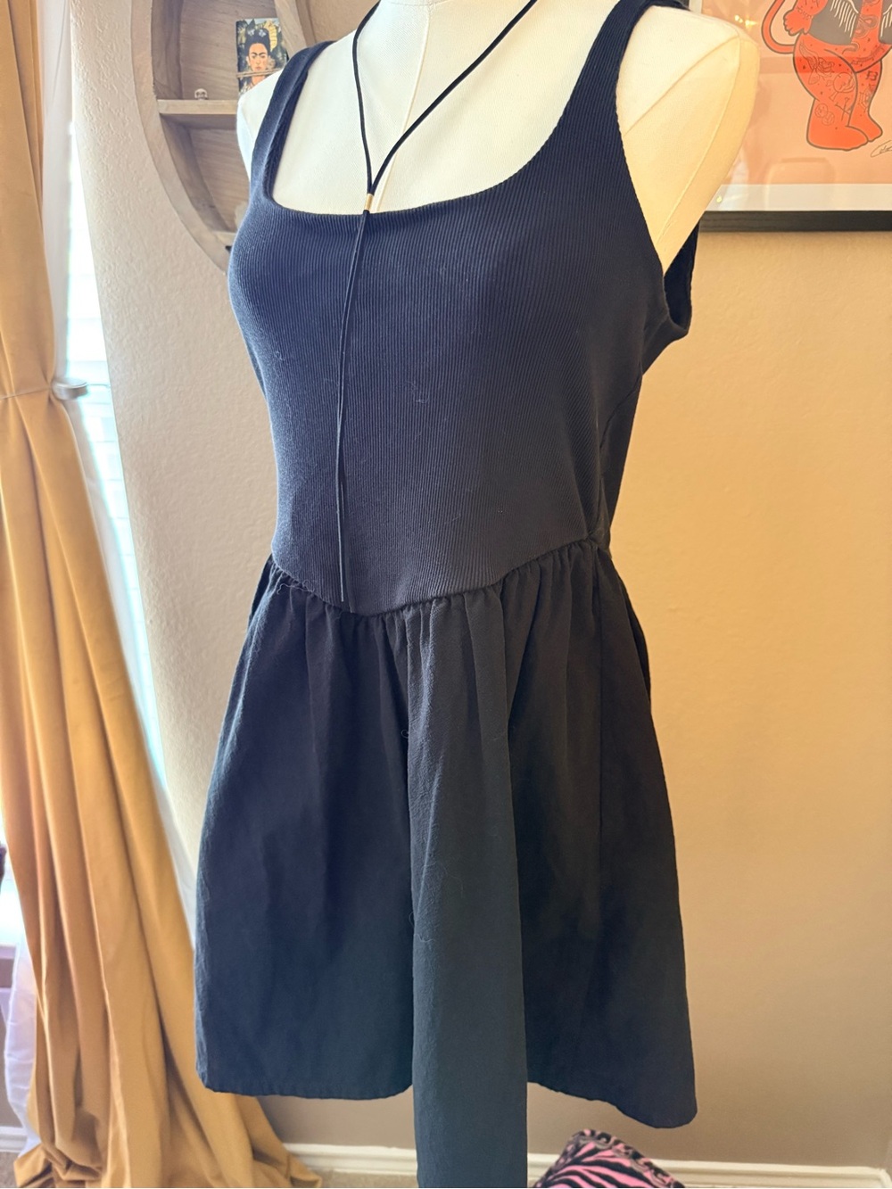 Black Sleeveless A-Line Dress